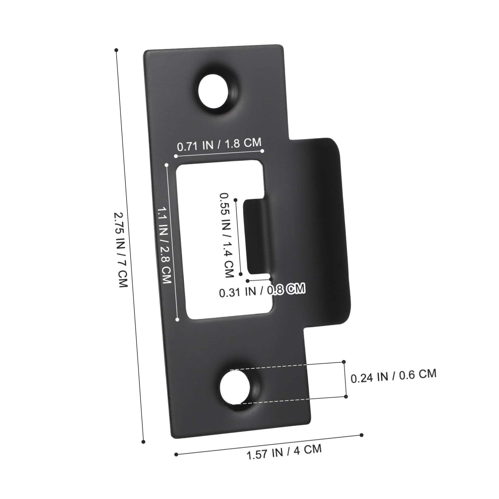 NUOBESTY 4 Ensembles Plaques De Renforcement De Porte Inoxydable Lot De Gâches De Verrouillage Pour Sécuriser Vos Portes Les Effractions 4 Pièces * 4