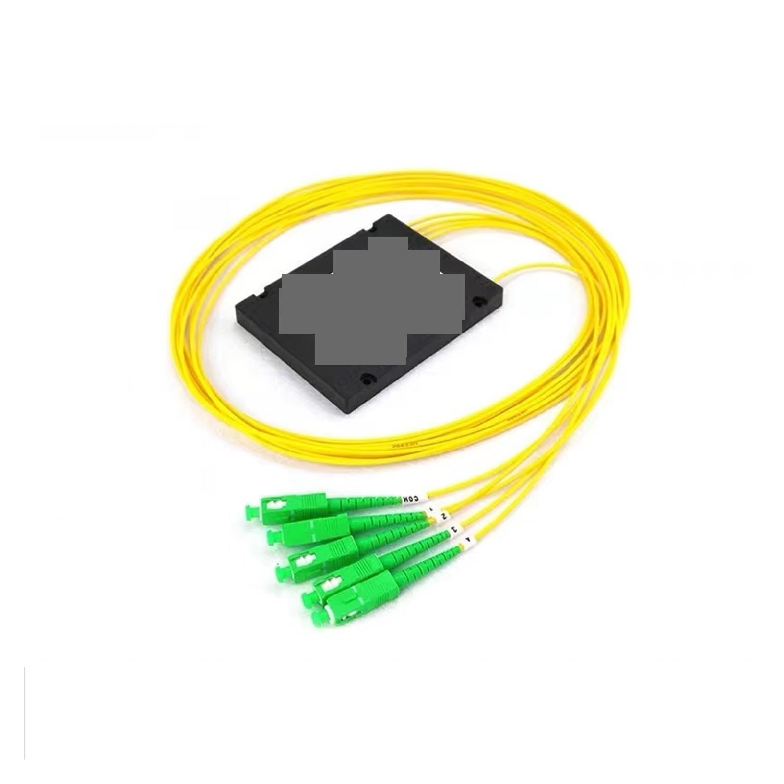 Répartiteur de Fibre Optique PLC 1x4, Type boîte 1:4, FC SC St LC, 1,5 m, coupleur FTTH 1 * 4, 5 pièces(FC A)