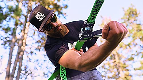 Eg Exposed Gear Slackline Kit With Tree Protectors, High Grade Ratchet + Cover, Set Up Instruction Booklet And Carry Bag | Classic 60 Ft Slack Line Set | Perfect Slackline For Kids And Adults #TOP3