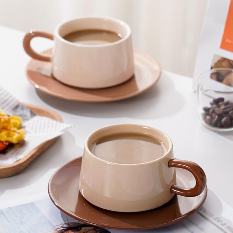 Ceramic Coffee Cups Saucers Restaurant Household Mugs Office Afternoon Tea