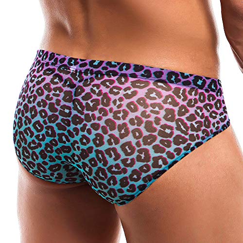 Sexy Mens Leopard Bikini Underpants Micro Pouch Low Waist Sheer Brief Underwear2