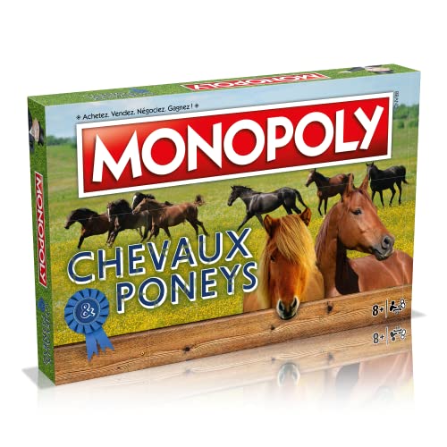 WINNING MOVES - MONOPOLY CHEVAUX ET PONEYS - Jeu de société - Jeu de Plateau - Version française