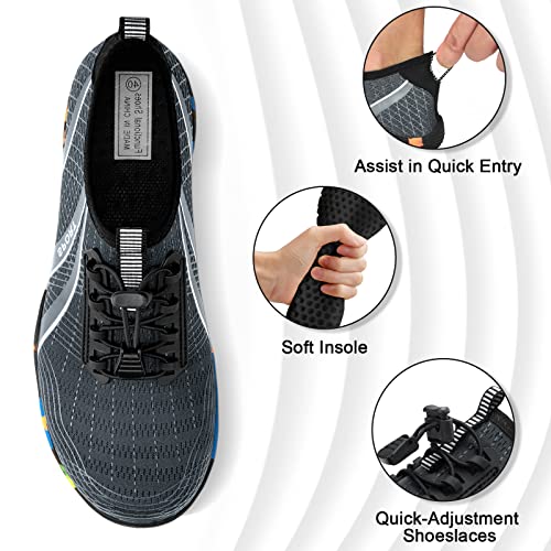Image of ATHMILE Water Shoes for Men Women River Swim Beach Pool Adult Quick Dry