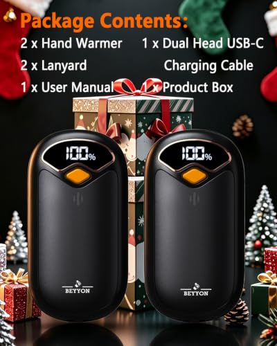BEYYON Hand Warmers Rechargeable Electric Warmer 2 Pack LED Display 4 Heat Levels - image 7