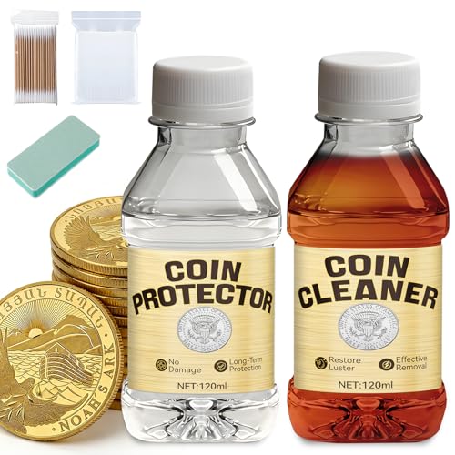 YOTEBLE Coin Cleaner for Collectors with Protector Suit Gold Silver Copper