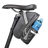 ✨ 【Diseño de seguridad único】: Con una hebilla de luz trasera y elementos de diseño reflectantes, la bolsa para bicicleta tiene una cinta reflectante hecha de material reflectante especial, también puede colgar una luz trasera en la bolsa que aumenta extremadamente su seguridad mientras conduce de noche.