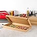Restaurantware Eco Pie 24 x 8 x 2 Inch Flatbread Takeaway Boxes 50 Disposable Corrugated Pizza Boxes - Sturdy Kraft And Green Paper Pizza Boxes For Pizzas Or Flatbreads Ideal for Restaurants