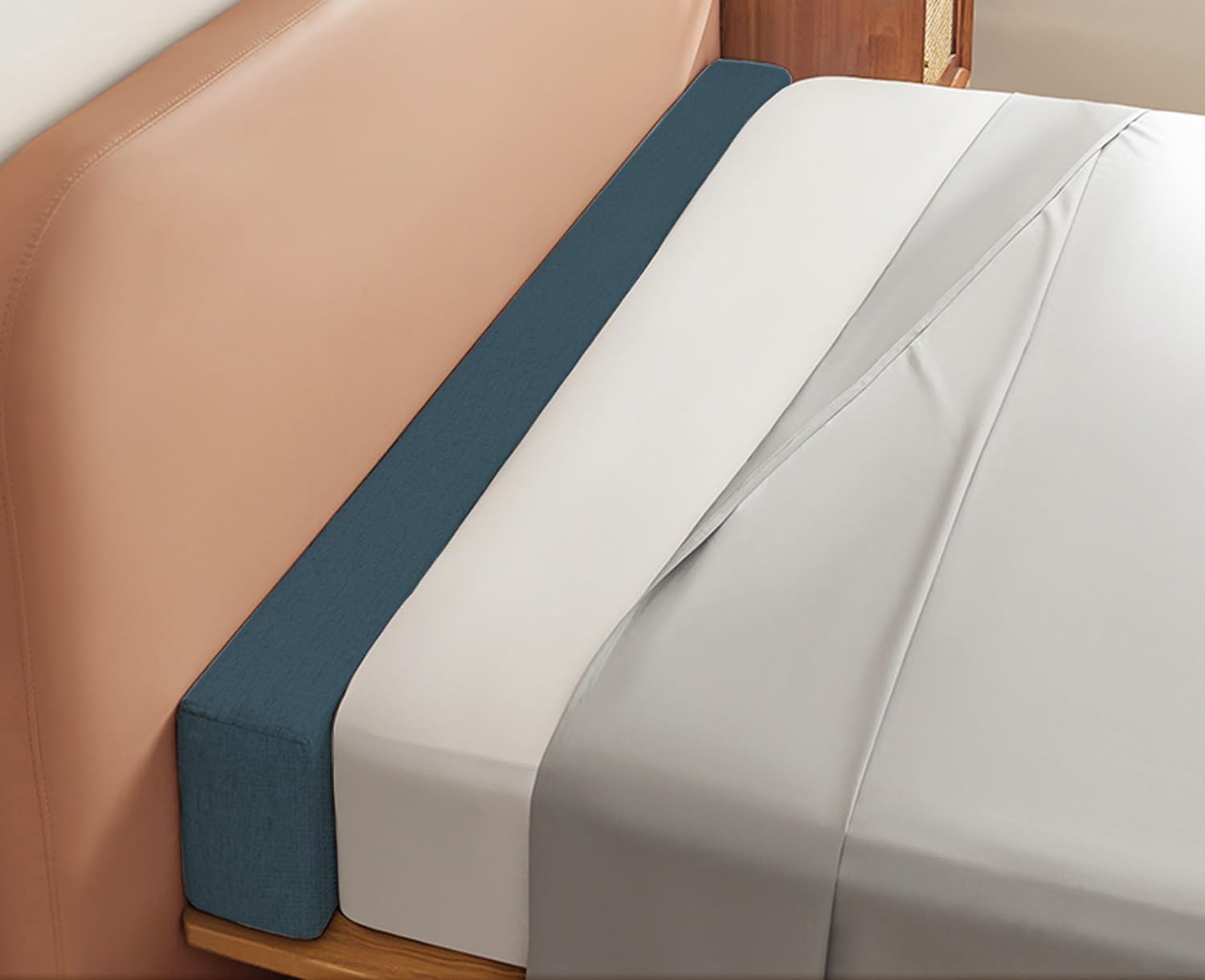 Hoowarm Bed Gap Filler/Mattress Space Filler, Mattress Extender for Twin/Full/Queen/King Bed, Between Mattress and Headboard or Wall, Removable and Washable Cover(L,120x20x5cm/47x8x2in)