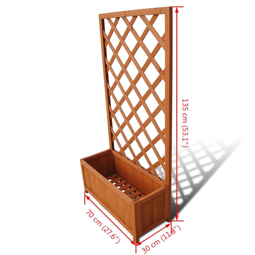 Gartenregal Kräuterbeet Pflanztisch Balkonschrank Pflanzkübel mit Rankhilfe 70 x 30 x 135 cm Ideale Lösung für platzsparendes Gärtnern und gesunde Pflanzen