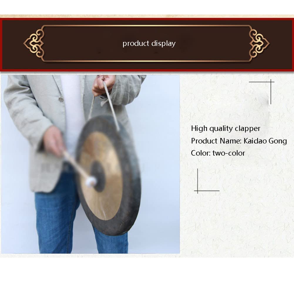 gong tibetano instrumentos musicales platillos El gong de apertura de 35-80 cm es muy adecuado para terapia de sonido, gong de meditación familiar o de oficina(Color:40cm,Size:)