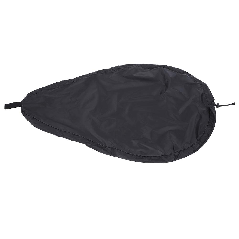 Copri pozzetto per Kayak Protezione Universale Adattabile Blocco Canoa Protettore Tessuto d'Argento Rivestito in Poliestere Nero(L)