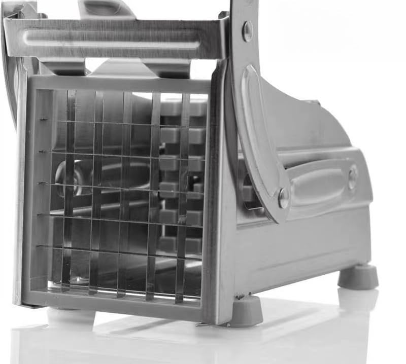 Commercial Grade Stainless Steel French Fry Cutter, Vegetable?Carrots and Cucumbers?and Potato Slicer, 2 Blade Sizes, Non-Slip Suction Base, Perfect for Air Fryer, French Fries Slicer for Kitchen Use