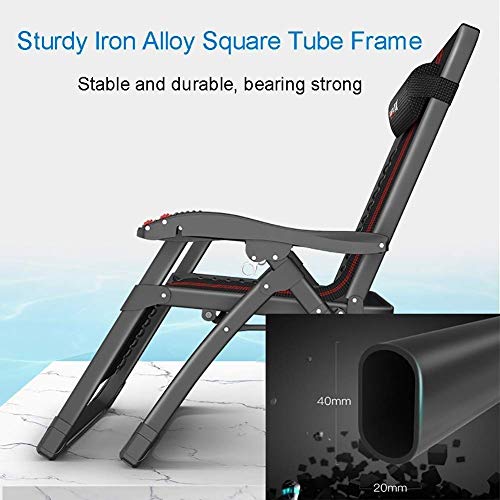 Zero Gravity Lounge Chair, Garden Chairs Recliners Oversize Zero Patio Lounger Chair Folding Sun Loungers In Garden Amp Outdoors Recliner Beach Armchair Supports 200Kg With Cushions Metal (Color : Bro #TOP7