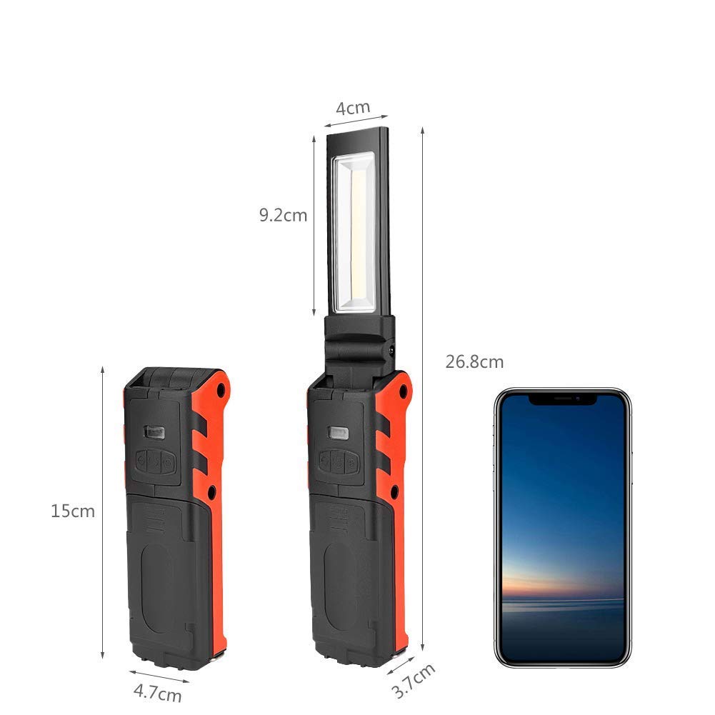 Amazon.co.jp: LED作業灯 ポータブル LEDワークライト充電式 USB検査灯