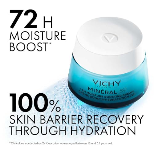 Vichy Minéral 89 Hydratant du visage, 72H Crème légère pour tous les types de peau