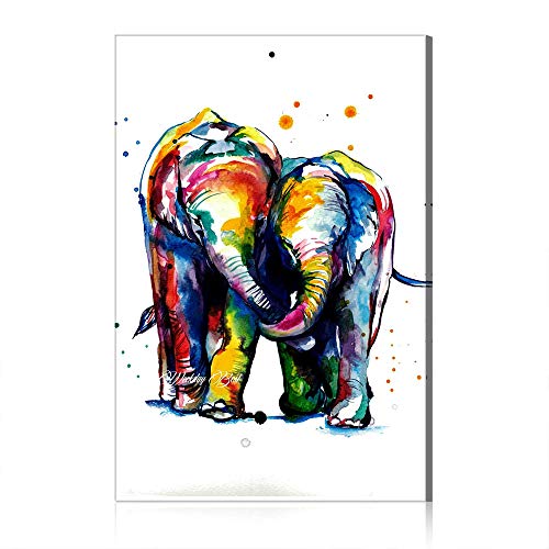 Toile aquarelle éléphant graffiti impression d'art mural 80x120cm