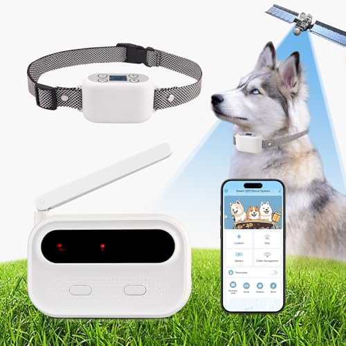 GPS Wireless Dog Fence System with App Control - No Subscription & No Wire, up to 984 FT IPX7 Waterproof Electric Pet Containment Collar with Beep/Vibration/Shock, Support up to 5 Dogs(White) - image 7