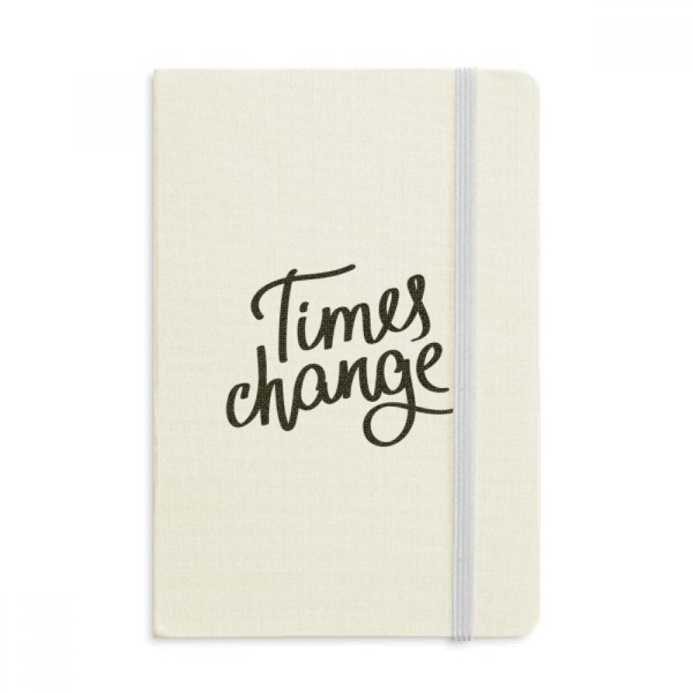 DIYthinker Times Change Quote Notebook Fabric Hard Cover Classic Journal Diary A5 A5 (144 X 210mm) Multicolor
