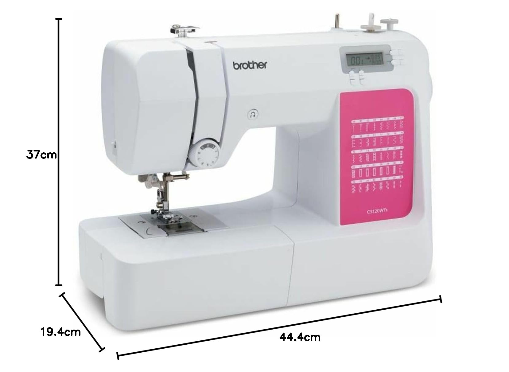 Machine a coudre électronique BROTHER CS120WTs - Ecran LCD - LED - Vitesse 750 pts/mn