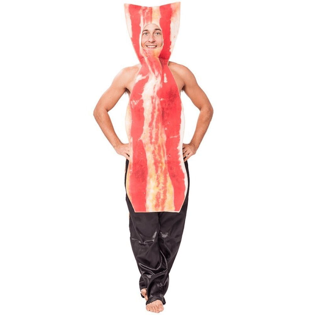 Costumes de nourriture pour adultes : la combinaison de bacon originale pour Halloween.