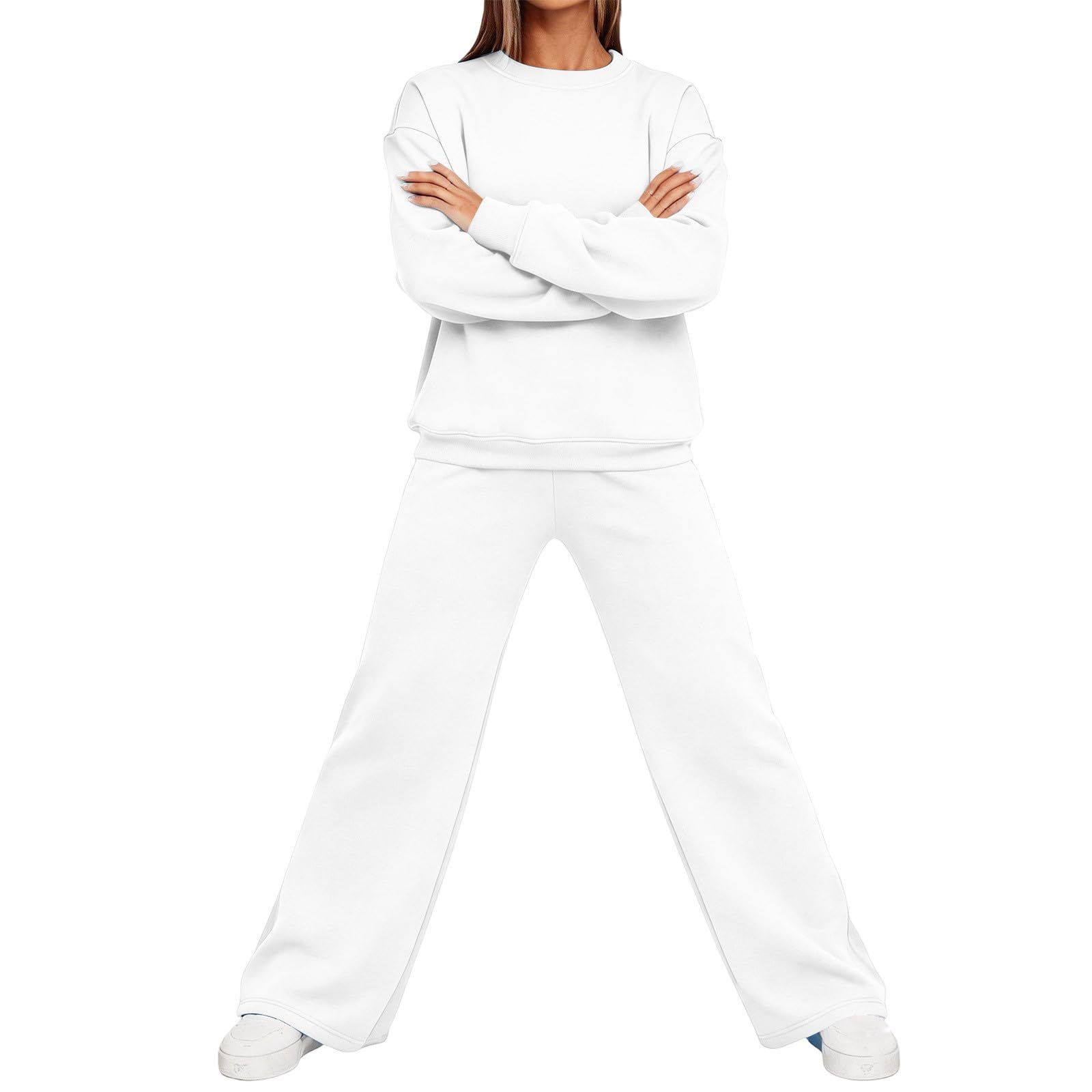 Completo Casual Donna Felpa e Pantaloni Tuta Coordinato Sportivo Tracksuit