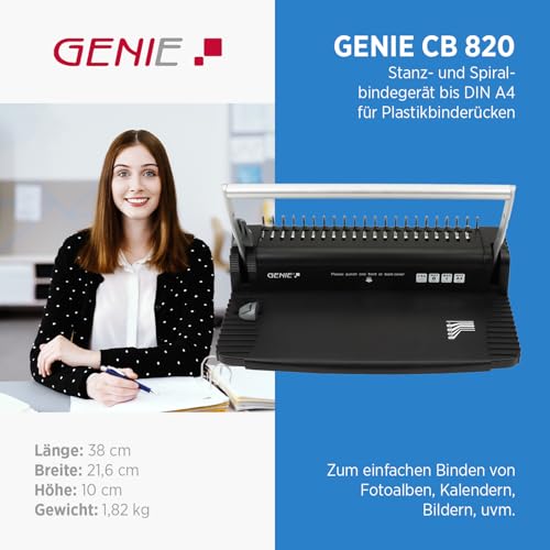 Reliure spirale 150 feuilles GENIE CB 820 mécanique 38 cm