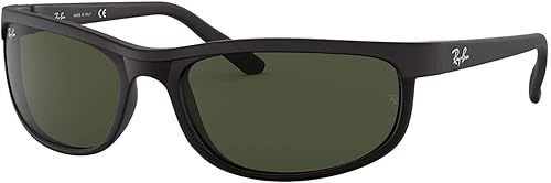 Ray-Ban RB2027 Predator 2 - Gafas de sol negro mate con verde cristal (W1847) 2027 W1847 2.441 in, auténticas, 2.441 in, Negro mateverde cristal