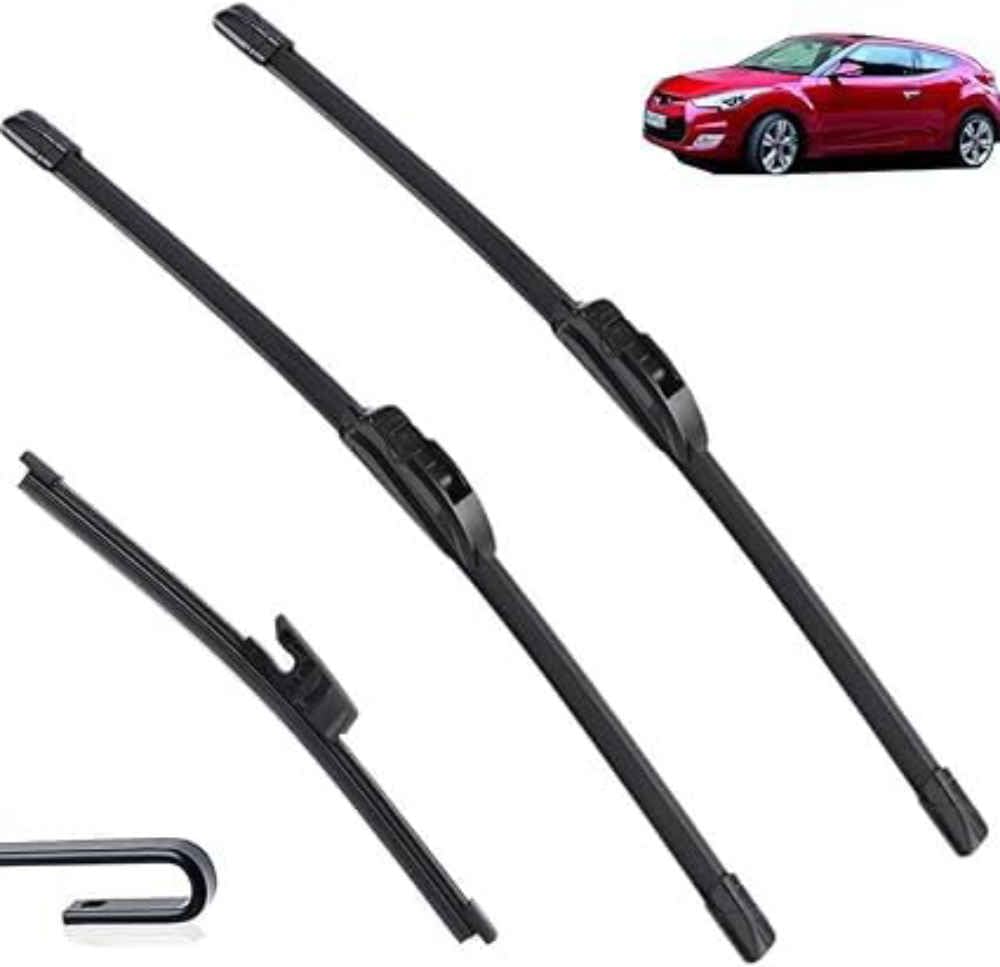 Nysldsco Normal Premium Exact Fit Windscreen Wiper Blades For Hyundai Veloster Mk1 2012-2018 Durable Natural Rubber Easy Fit For A Quiet And Streak Free Wipe