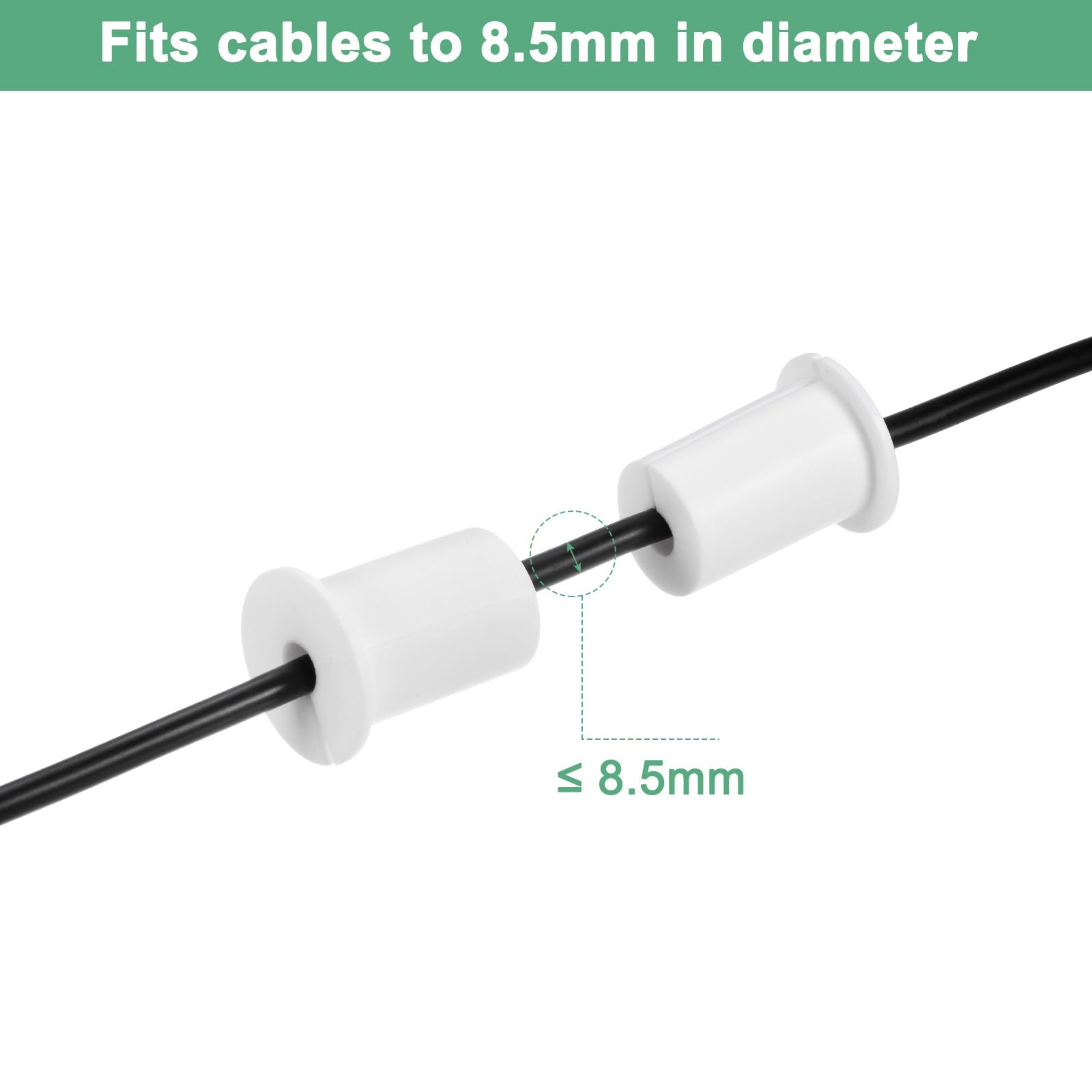 Kit Passacavi Da Muro 4 Pezzi - Passante In Gomma Per Ethernet E Cavi Da 1 Pollice, Bianco - Foto 8