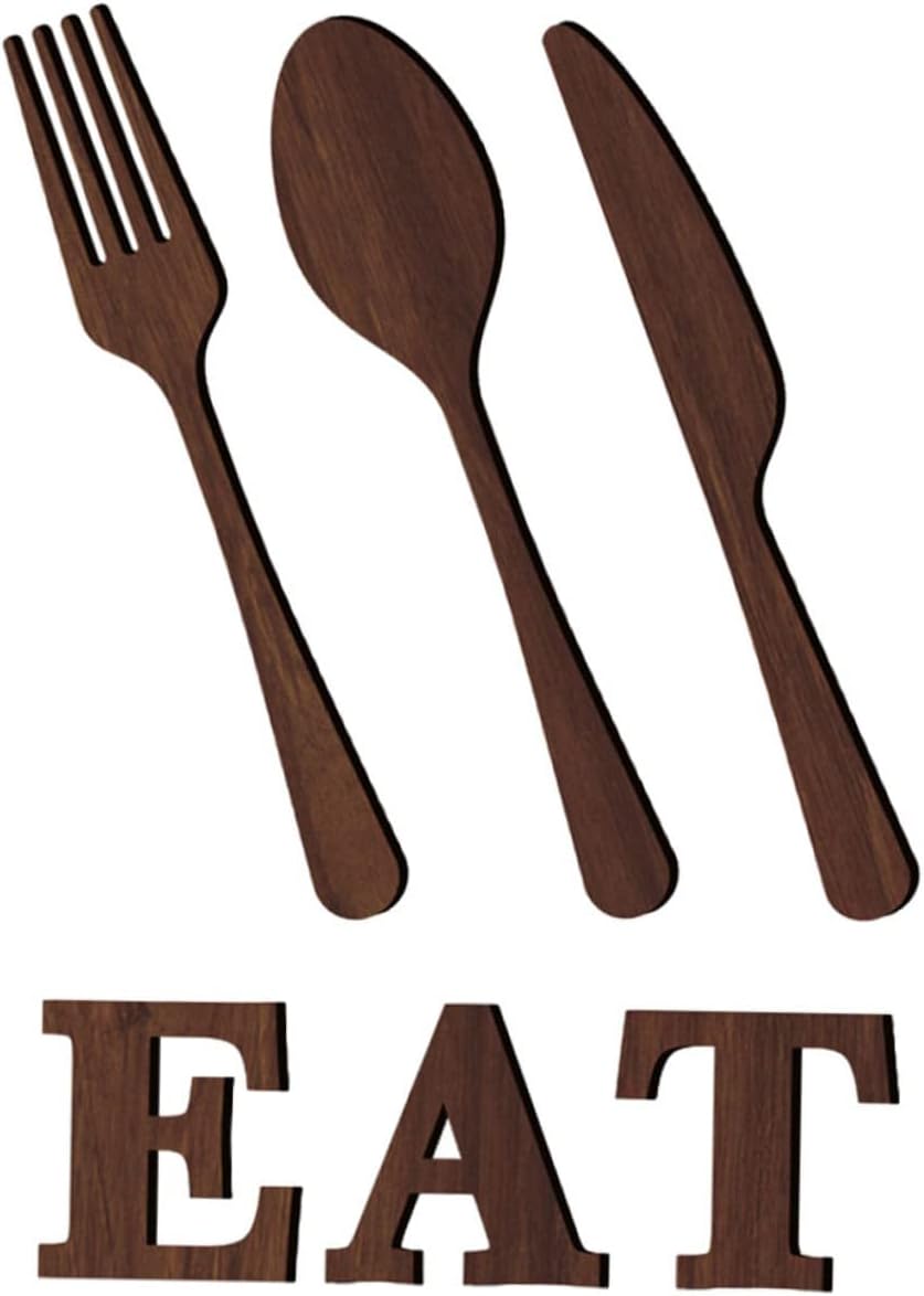 BESTOYARD 1 Set wooden fork spoon sign hanging fork and
