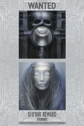 Póster de HR Giger ideal para decorar estudios y habitaciones de coleccionistas.