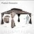 LAUSAINT HOME Outdoor Hardtop Gazebo for Patios 12x16ft, Permanent Heavy Duty Metal Double Roof Pavilion with Aluminum Frame & Enclosed Curtains and Mosquito Nettings for Lawn and Garden, Brown Metal