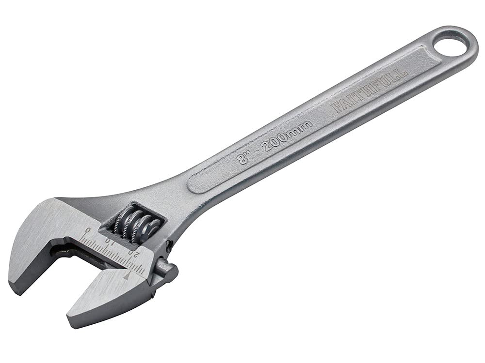 Clé à molette 200mm en chrome poli à haute résistance pour un serrage précis