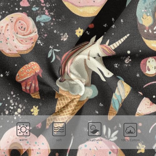 Wusikd Unicorns Ice Cream Boys' Underwear Cotton Doughnuts Boys Briefs Soft Toddler Underwear 2T3