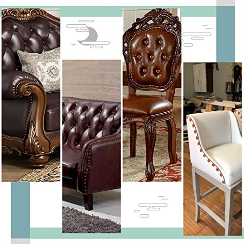 Keadic 300Pcs 7/16 (11mm) Antique Upholstery Tacks Furniture Nails Pins Kit for Upholstered Furniture Cork Board or DIY Projects - Red Copper