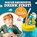 SIP WITH ME Smurfette Cup, Water Bottle, Tumbler with Lid and Straw, Travel Sippy Cup for Water or Milk, Cups with Lids BPA Free Plastic, 12 oz