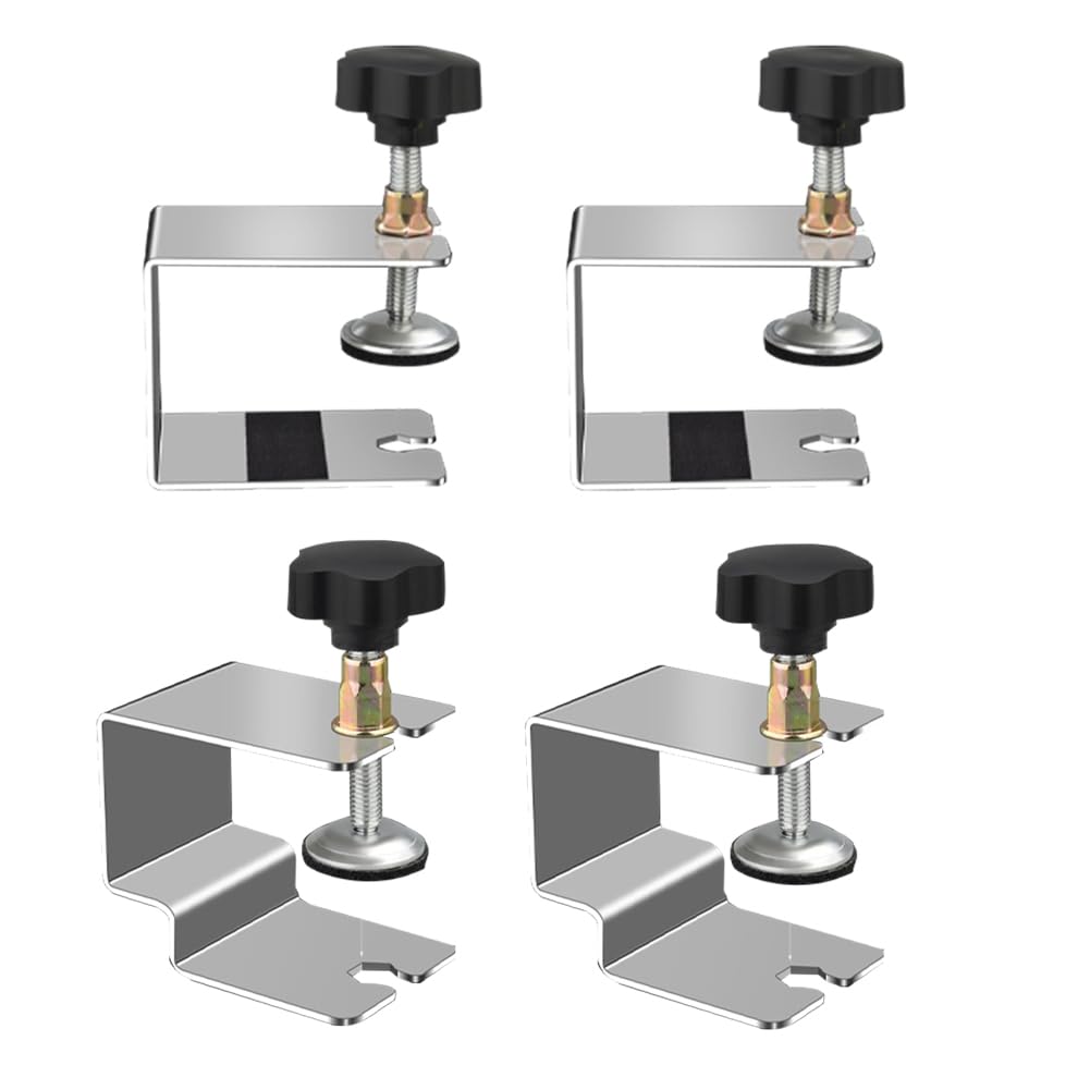 Littimoon 4PCS C Clamp Cabinet Hardware Jig Drawer Fixing Clip for Install Door Drawer Front Knobs Pulls Handles Woodworking Tools