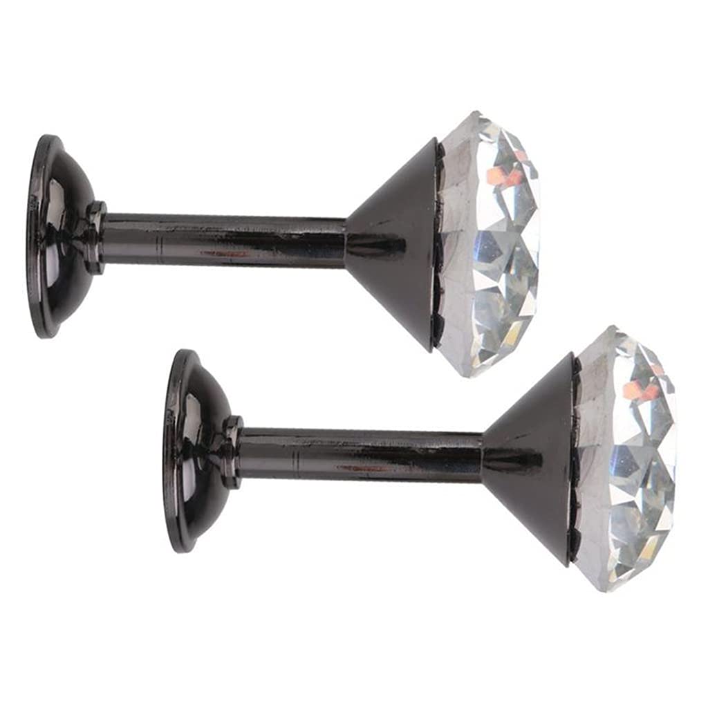 2pcs Diamond Gardinen Raffhalter Tür Wand Quaste Haken Wand Raffhalter Gardinenhaken Quaste Handtuchhalter (Color : A, Size (B As The Picture Shows)