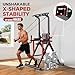Power Tower Pull Up Bar Free Standing,13-Level Adjustable Height Dip Station with X-Frame Stability, Multi-Grip Handles, Backrest, Anti-Slip Foot Pads - Home Gym Strength Training Equipment 400LBS