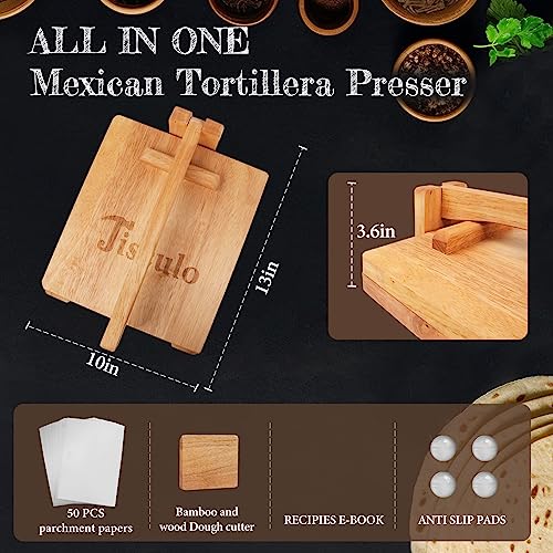 Compare Wooden Tortilla Press. Mexican Tortilla Maker 10" Tortilla