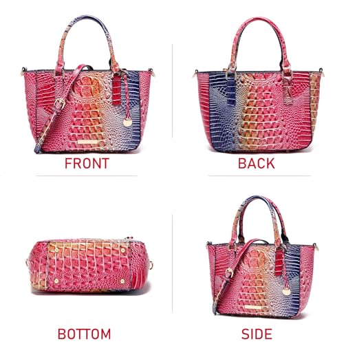 Bolso Tote de Cuero para Mujer con Textura de Cocodrilo miniatura 4