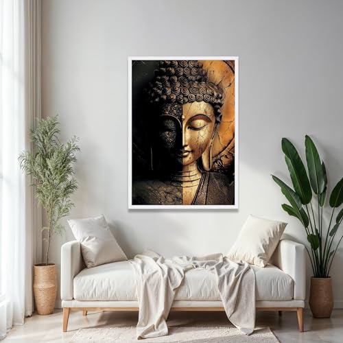 Visage de Bouddha décoration murale art de méditation - 3