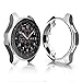 JZK Case for Galaxy Watch 46mm Gear S3 Screen Protector,Shatter-Resistant Protective Shell TPU Cover Case for Gear S3 Frontier/Classical and Galaxy Watch 46mm Accessories,Silver