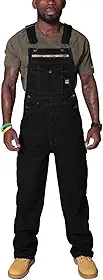 Macacão masculino clássico básico da moda jeans com ajuste relaxado