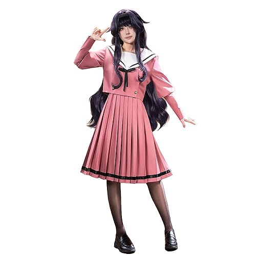KIRA KIRA The Fragrant Flower Blooms With Dignity Cosplay Costume Doki-R Waguri Kaoruko Pink Dress Costume JK Casual Wear - XX-Large