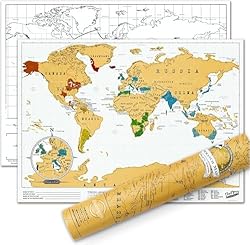 Scratch off map of the world