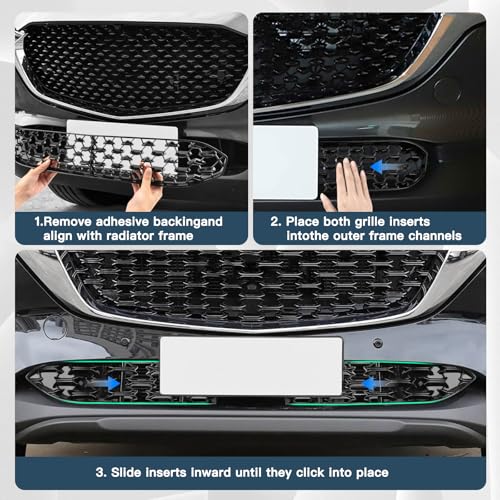 Image of (2PCS /Sets) CX5 Front Grill Mesh Inserts Trims for Mazda CX-5 KF Accessories ABS Material Front Grille Guard Compatible with 2022 2023 2024 2025 Mazda CX5(420MM)