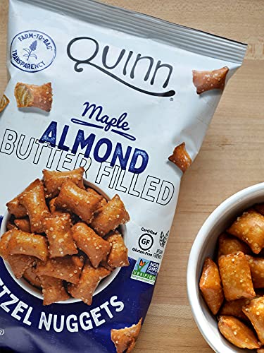 Quinn Dark Chocolate'y Peanut Butter Filled Pretzel Nuggets, Gluten Free, Corn Free, Soy Free, Dairy Free & Vegan Friendly, Non-Gmo, 6.5 Oz - 4 Bags #TOP3