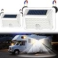 EJYTRVT Magnetic RV Solar Lights with Motion Sensor | Exterior & Outdoor Lighting for Camper, Trailer, 5th Wheel, Truck (2 Pack)