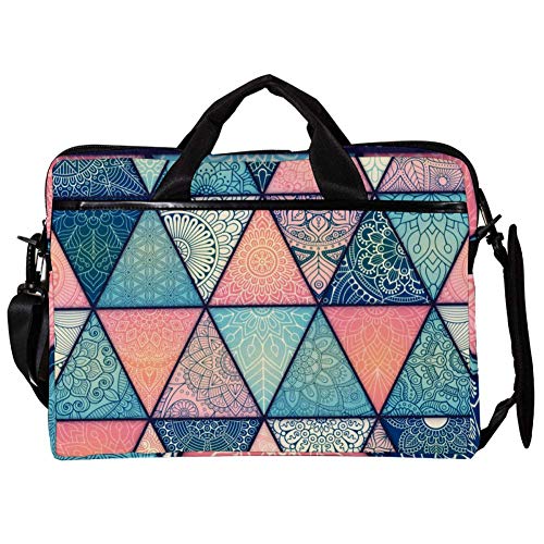 Funda de mandalas para portátil de 14 a 15.4 pulgadas en azul y rosa